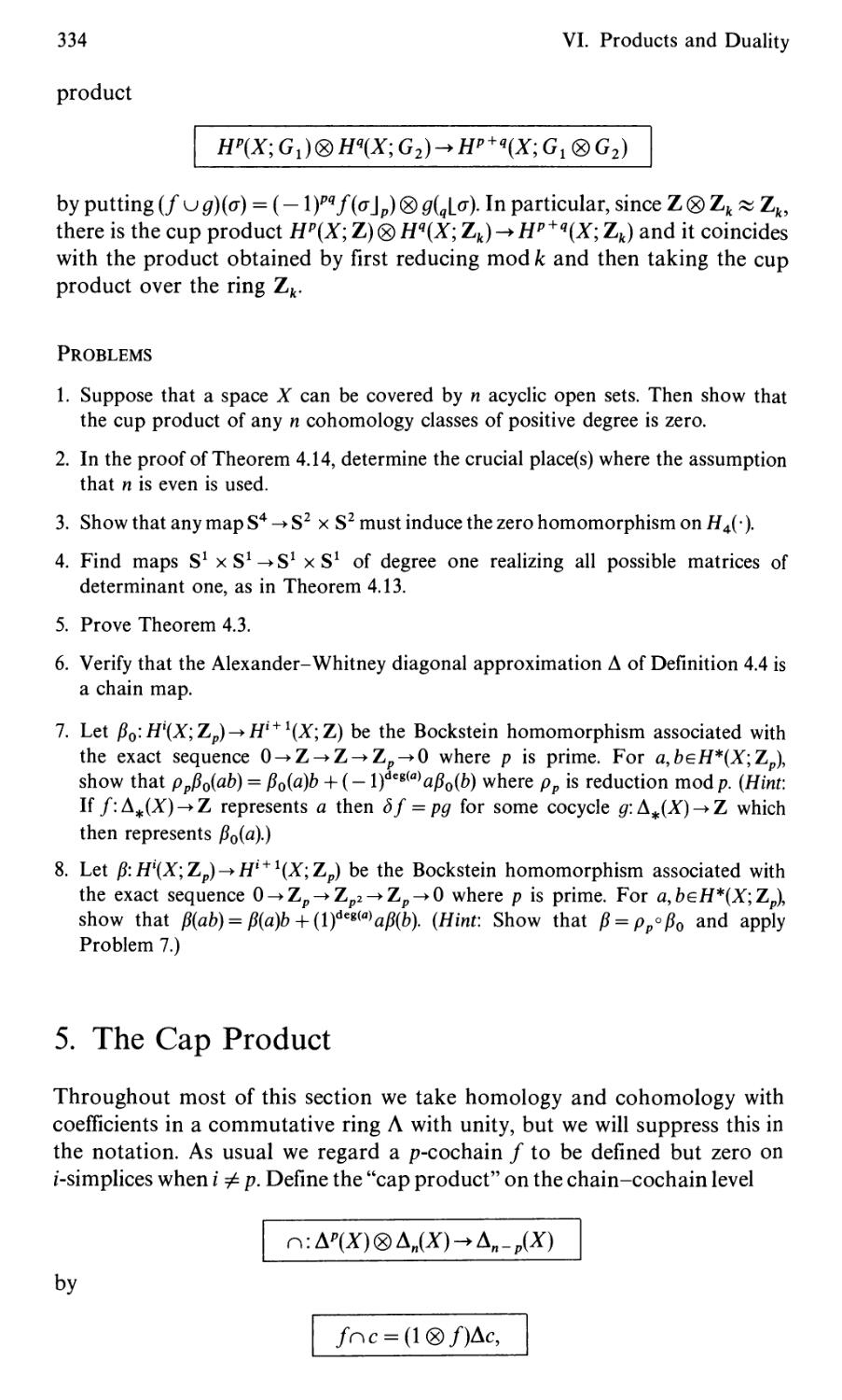 5. The Cap Product
