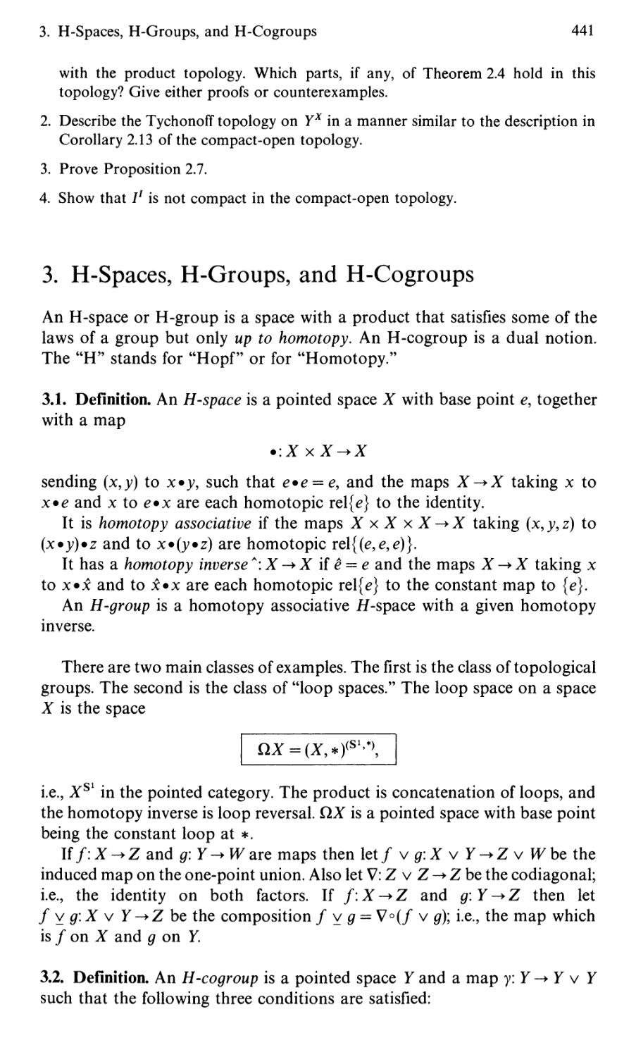 3. H-Spaces, H-Groups, and H-Cogroups