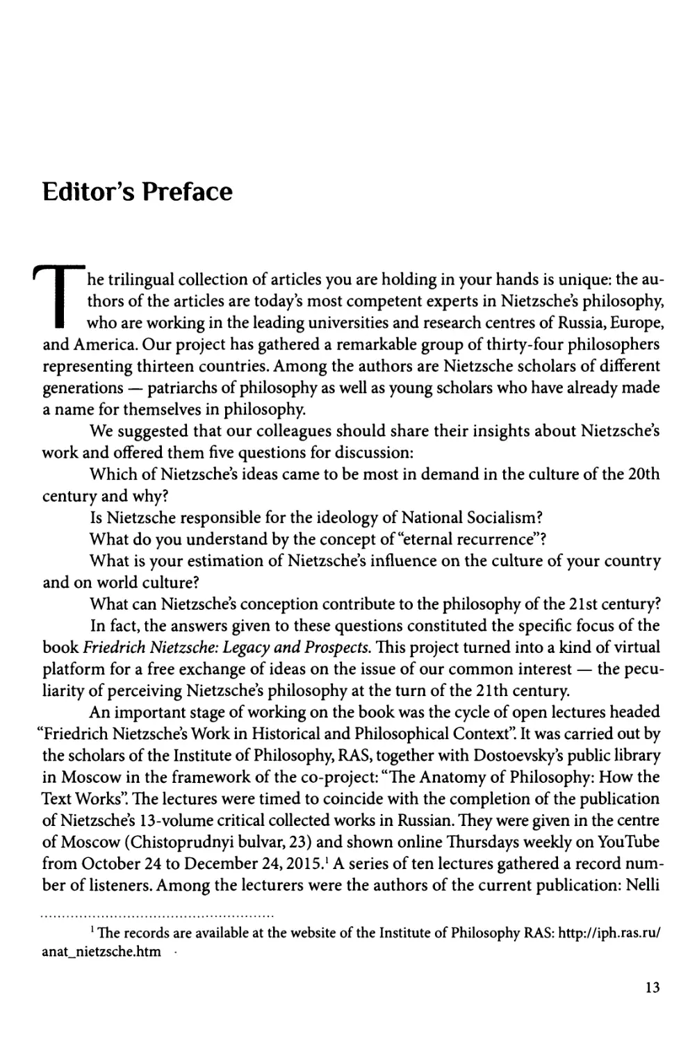 Editors Preface