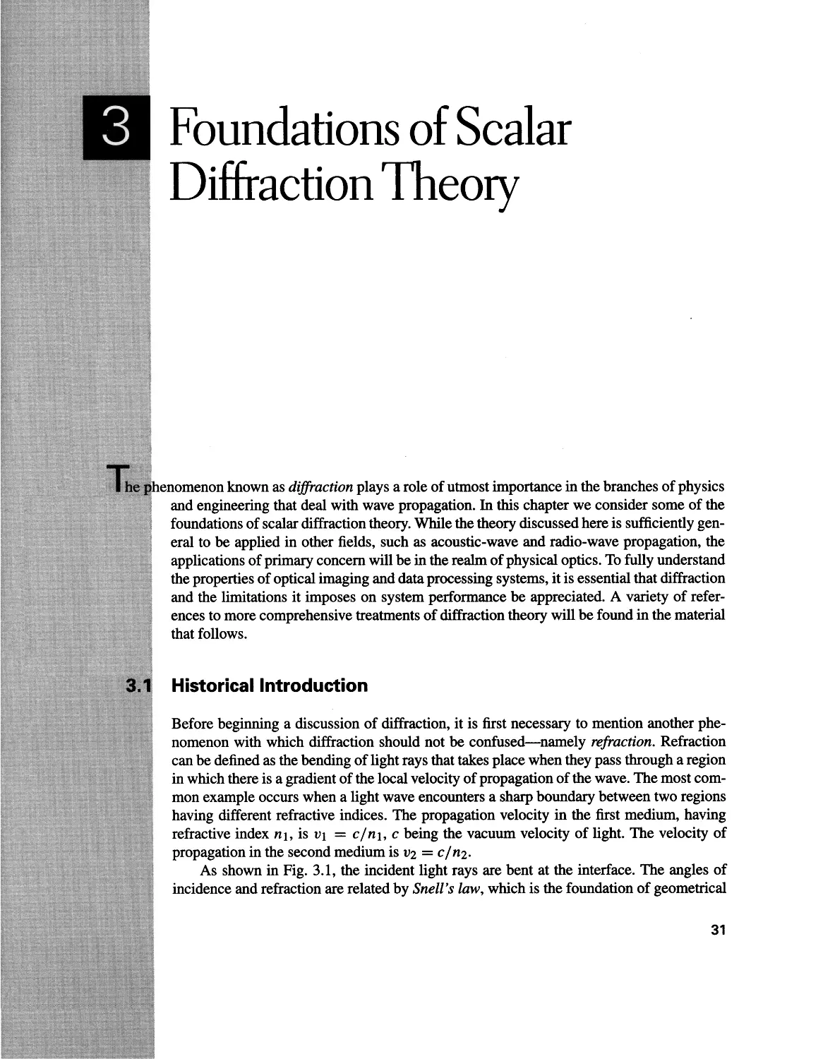 3 Foundations of Scalar Diffraction Theory 31