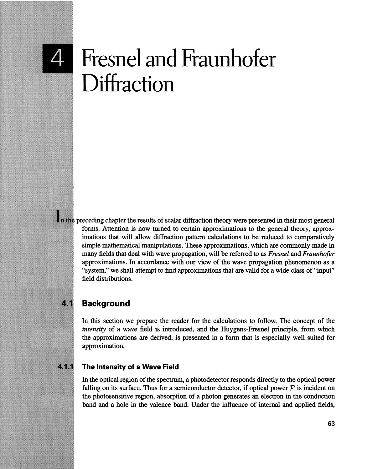 4 Fresnel and Fraunhofer Diffraction 63