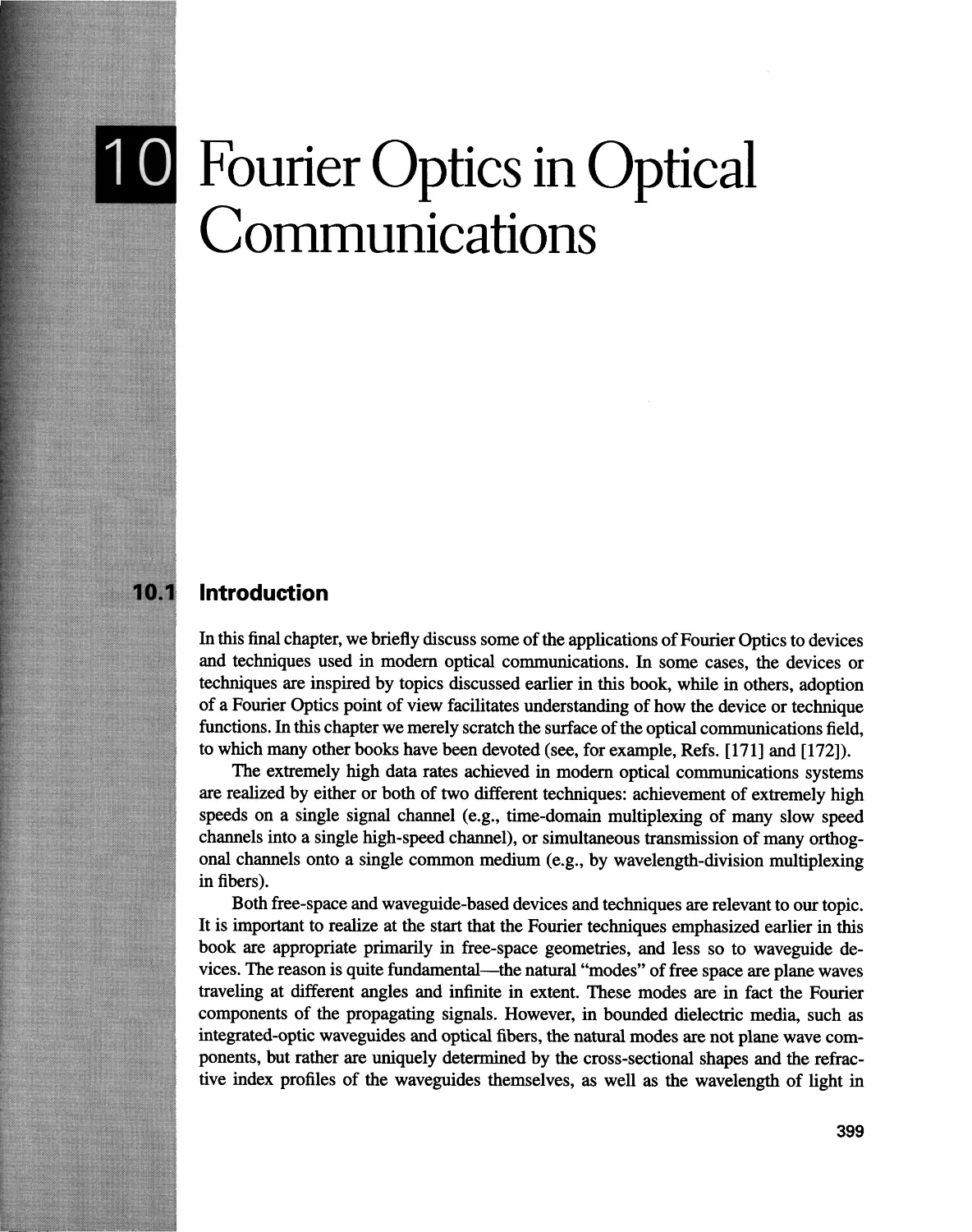 10 Fourier Optics in Optical Communications 399