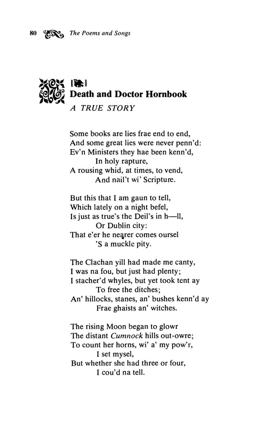 Death and Doctor Hornbook. A True Story