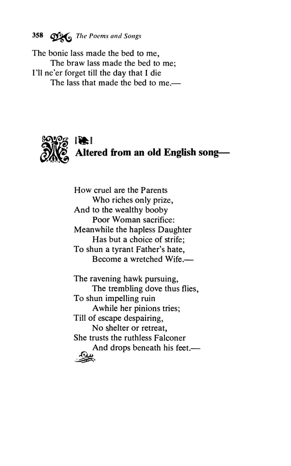 Altered from an old English song-