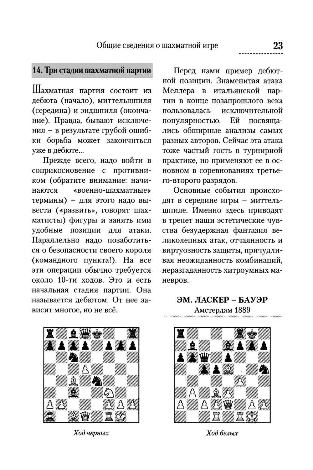 14. Три стадии шахматной партии
