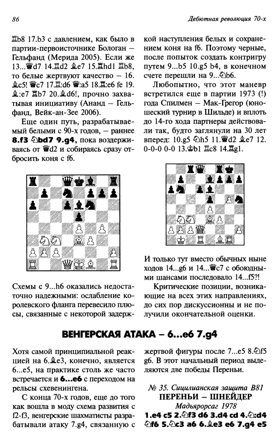 ВЕНГЕРСКАЯ АТАКА - 6...e6 7.g4
