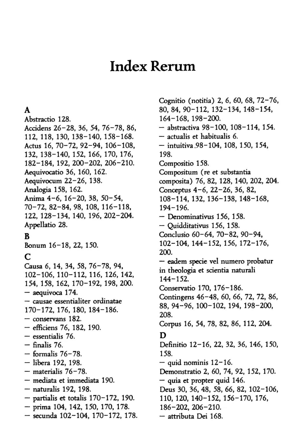 Index Rerum