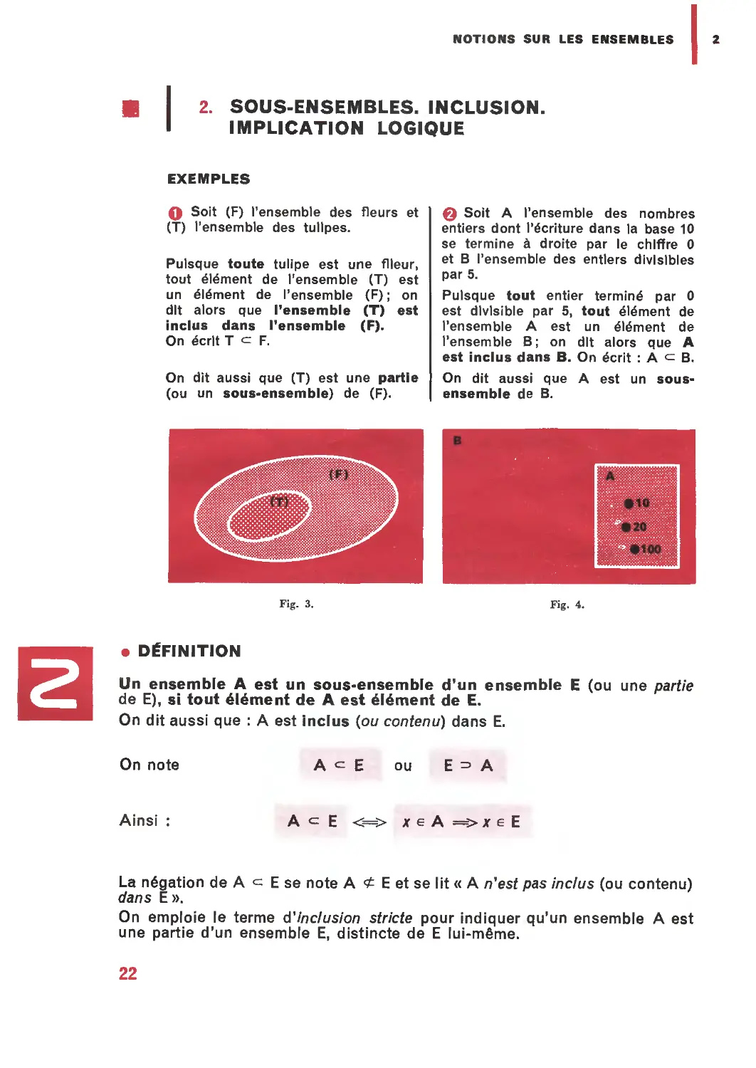 2. Sous-ensembles. Inclusion. Implication logique