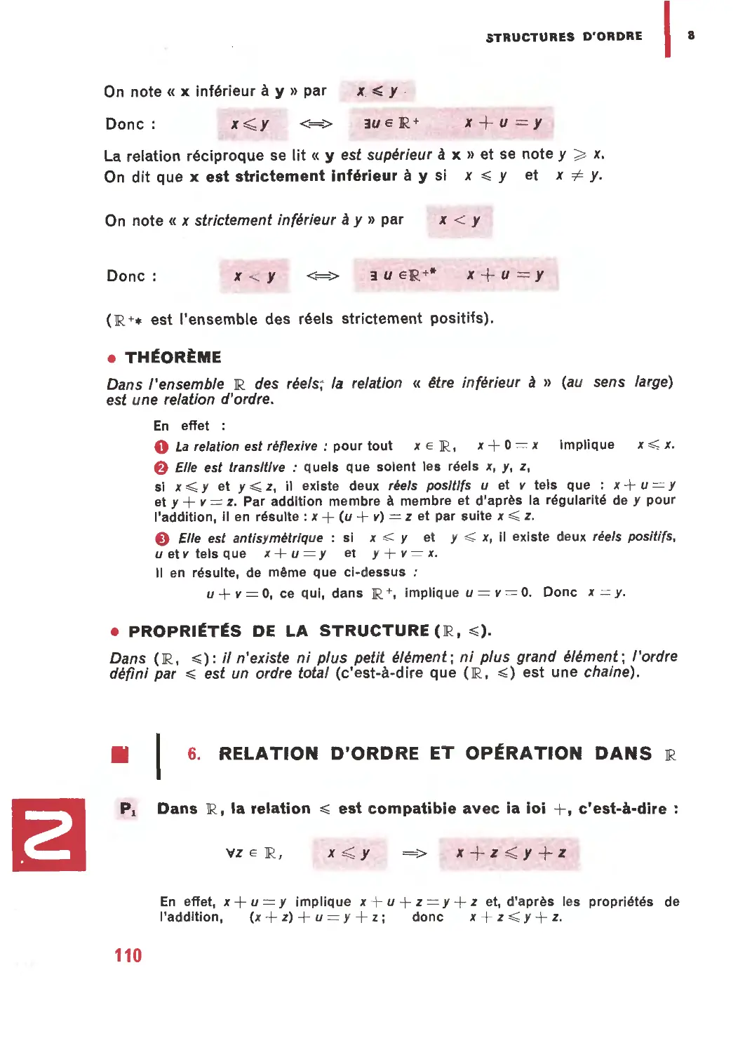 6. Relation d’ordre et opération dans ℝ