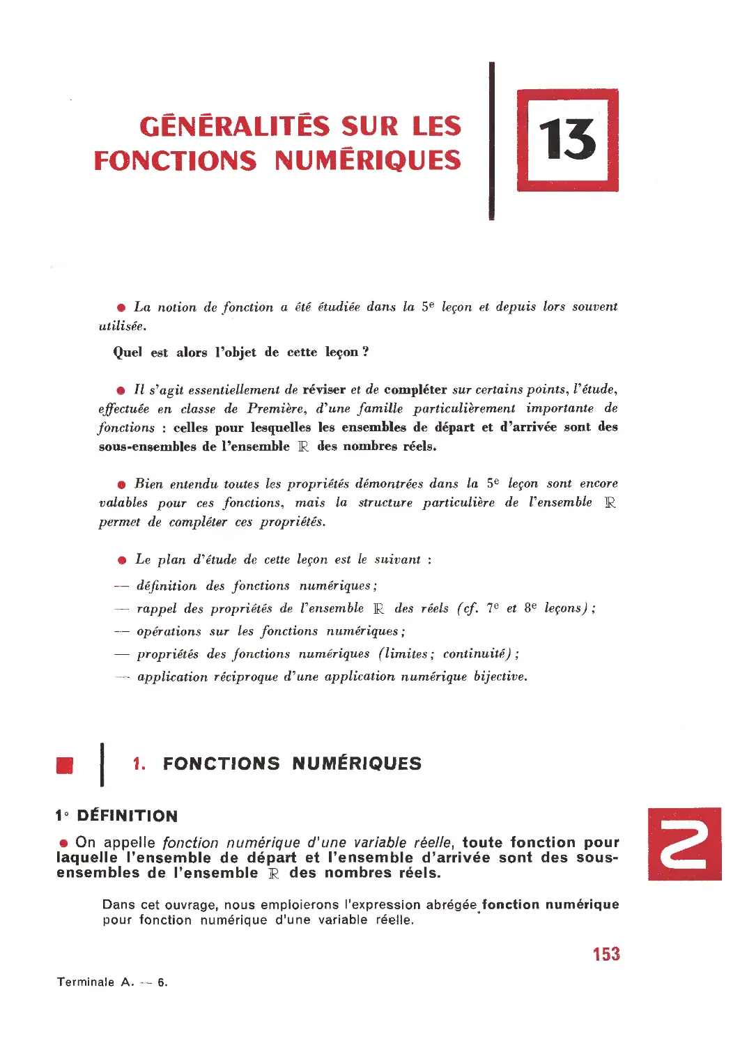 Partie II. — Dérivées des fonctions numériques