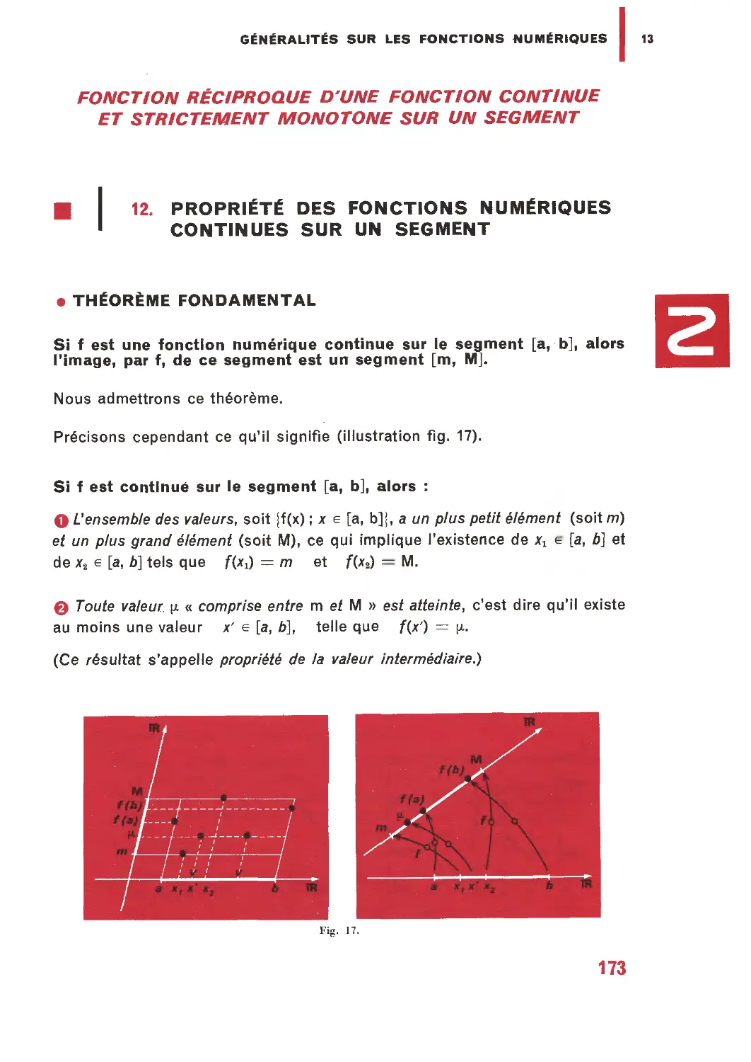 Fonction réciproque d’une fonction continue et strictement monotone sur un segment