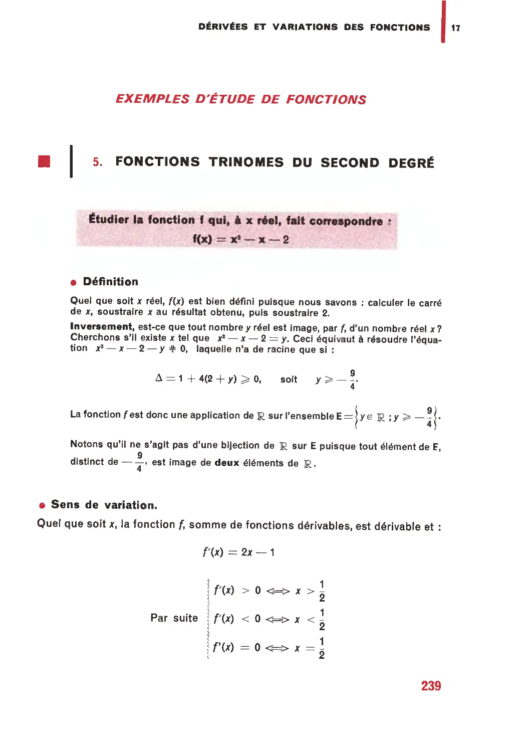 Exemples d’étude de fonctions