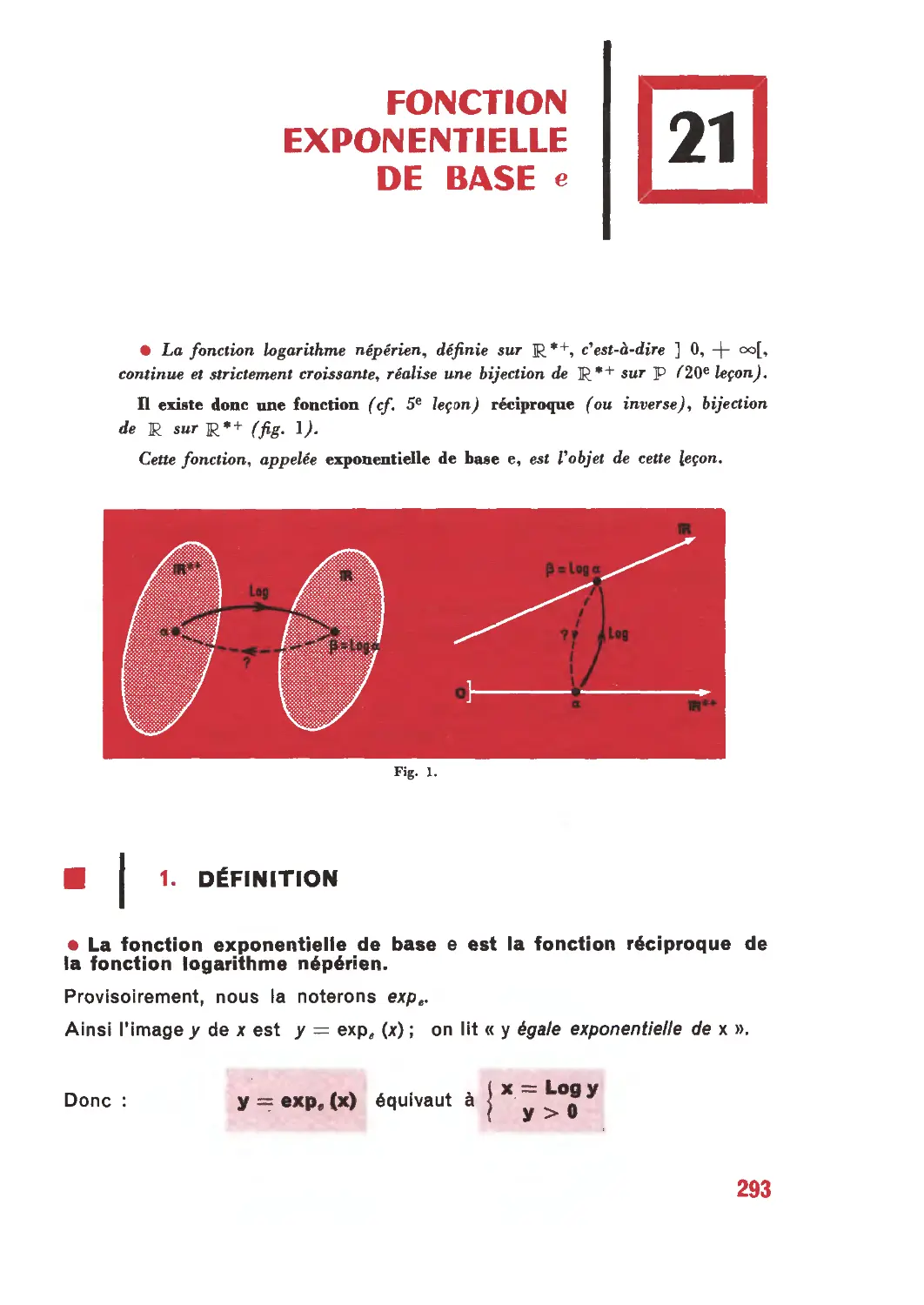 21. Fonction exponentielle de base e