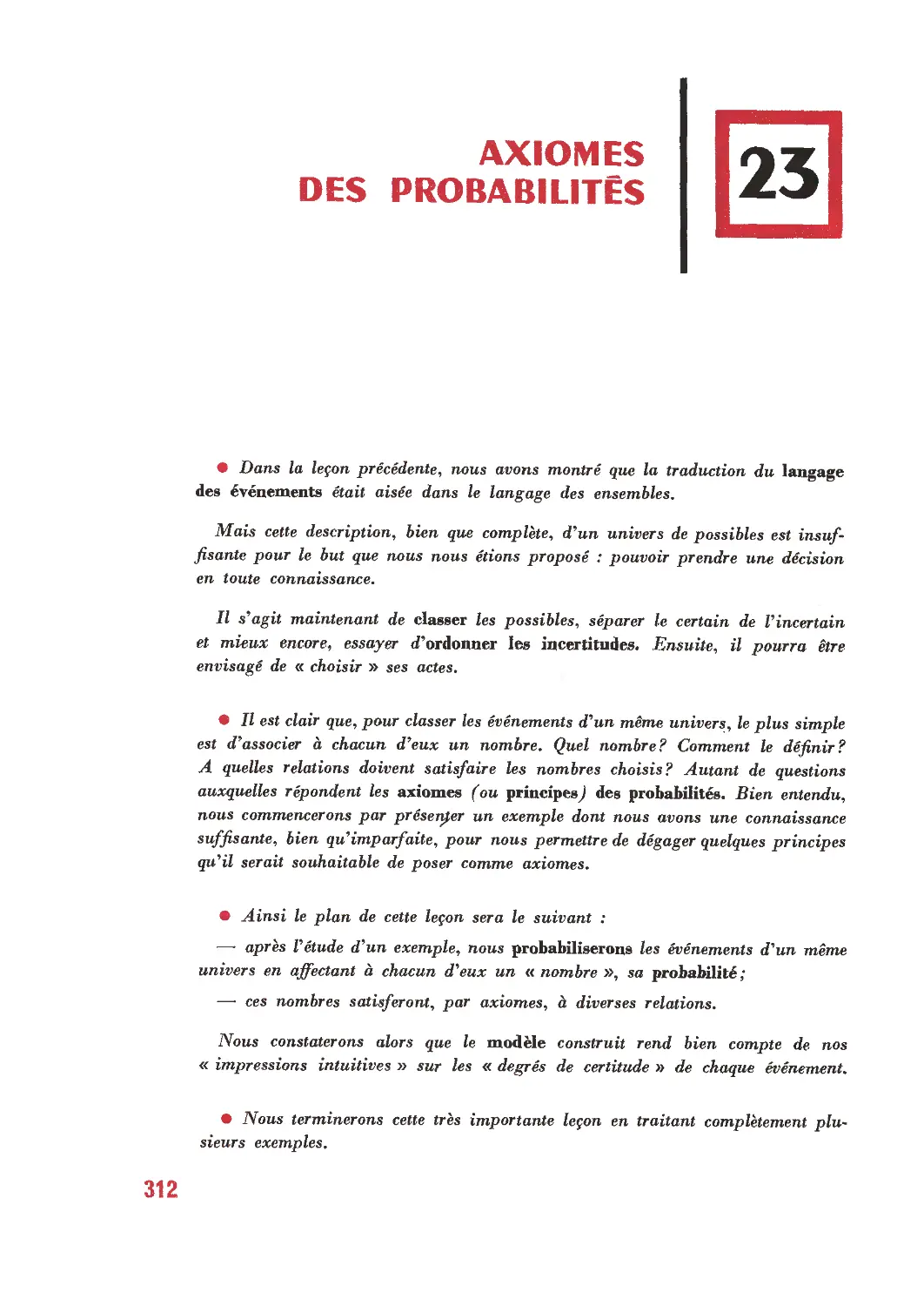 23. Axiomes des probabilités