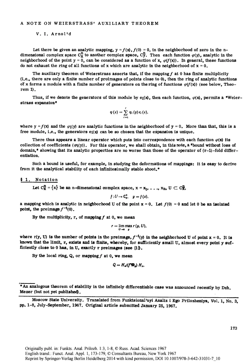10 A note on the Weierstrass preparation theorem