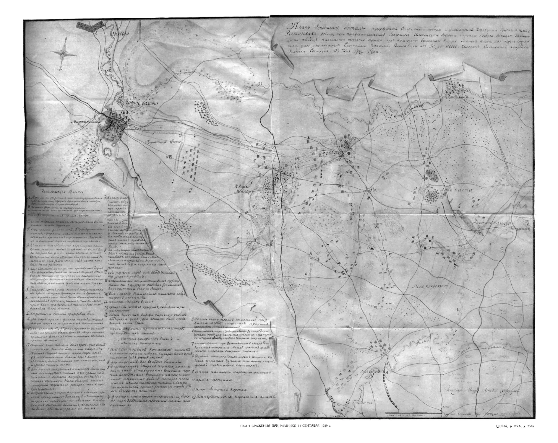 План сражения при Рымнике 11 сентября 1789 г.