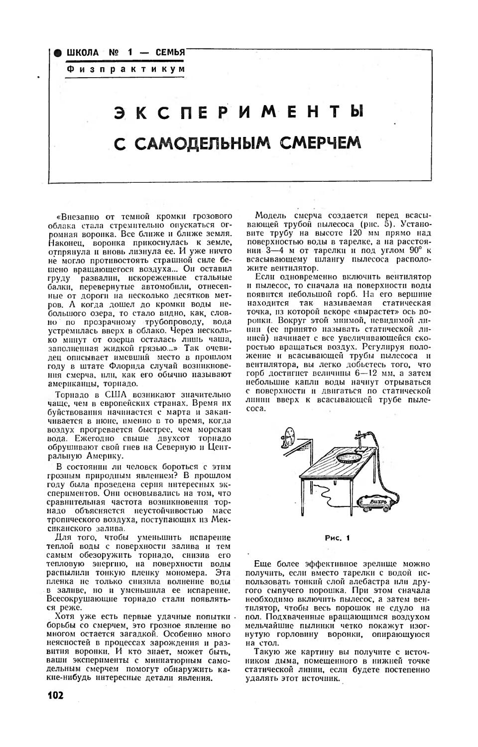 В. ЗАВОРОТОВ — Эксперименты с самодельным смерчем