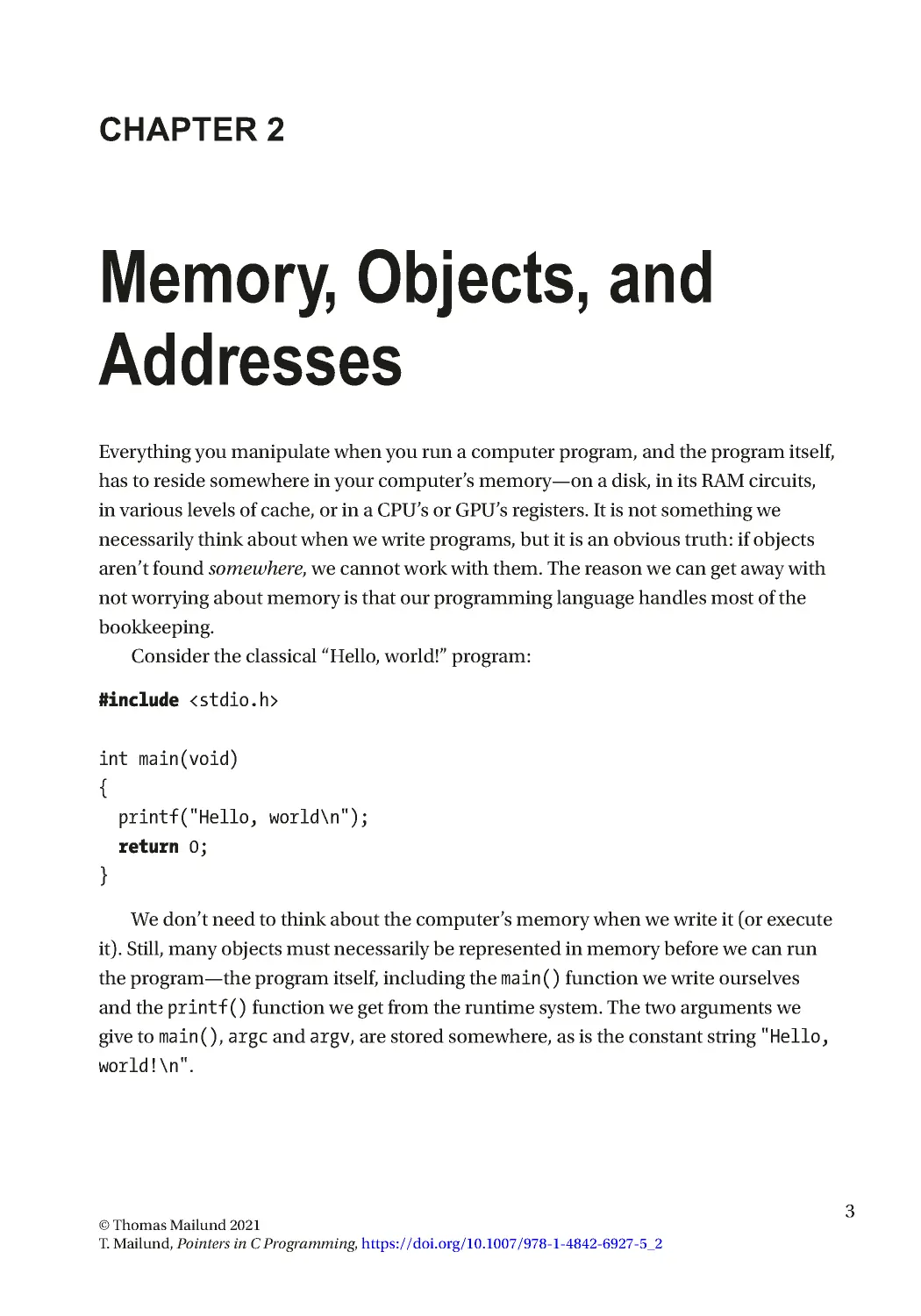 Chapter 2: Memory, Objects, and Addresses