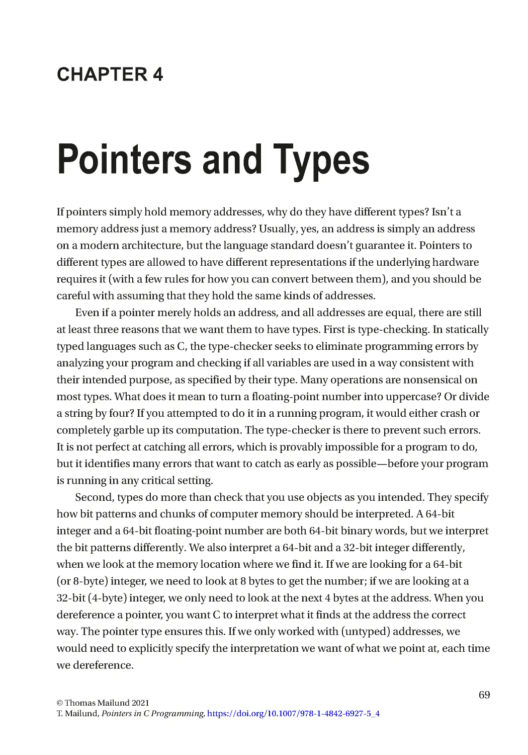 Chapter 4: Pointers and Types