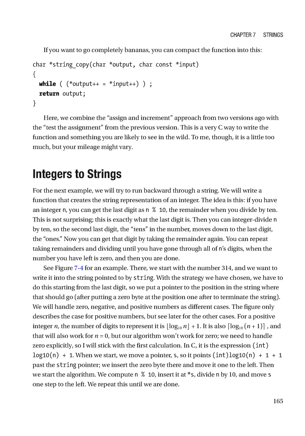 Integers to Strings
