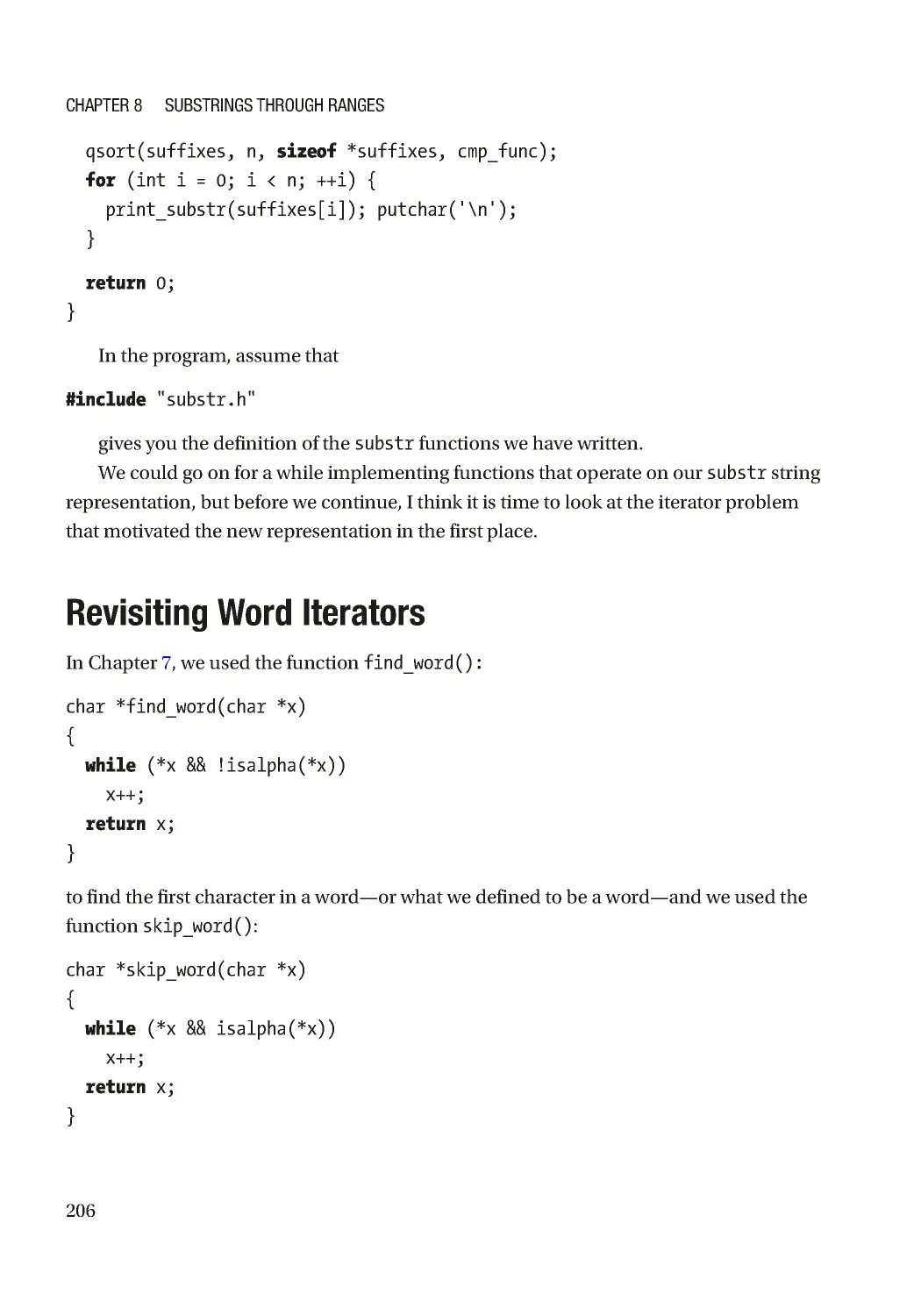 Revisiting Word Iterators