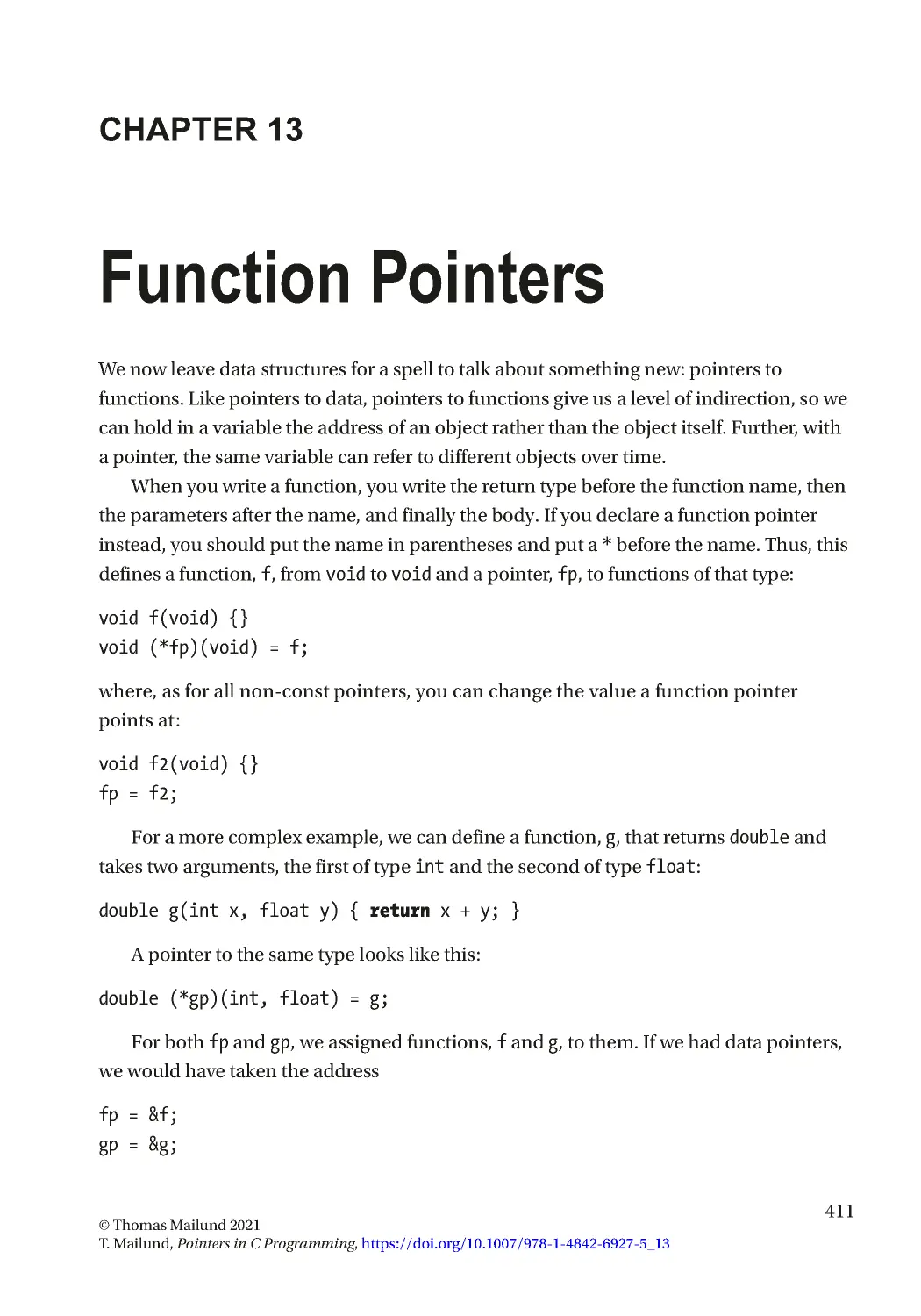 Chapter 13: Function Pointers