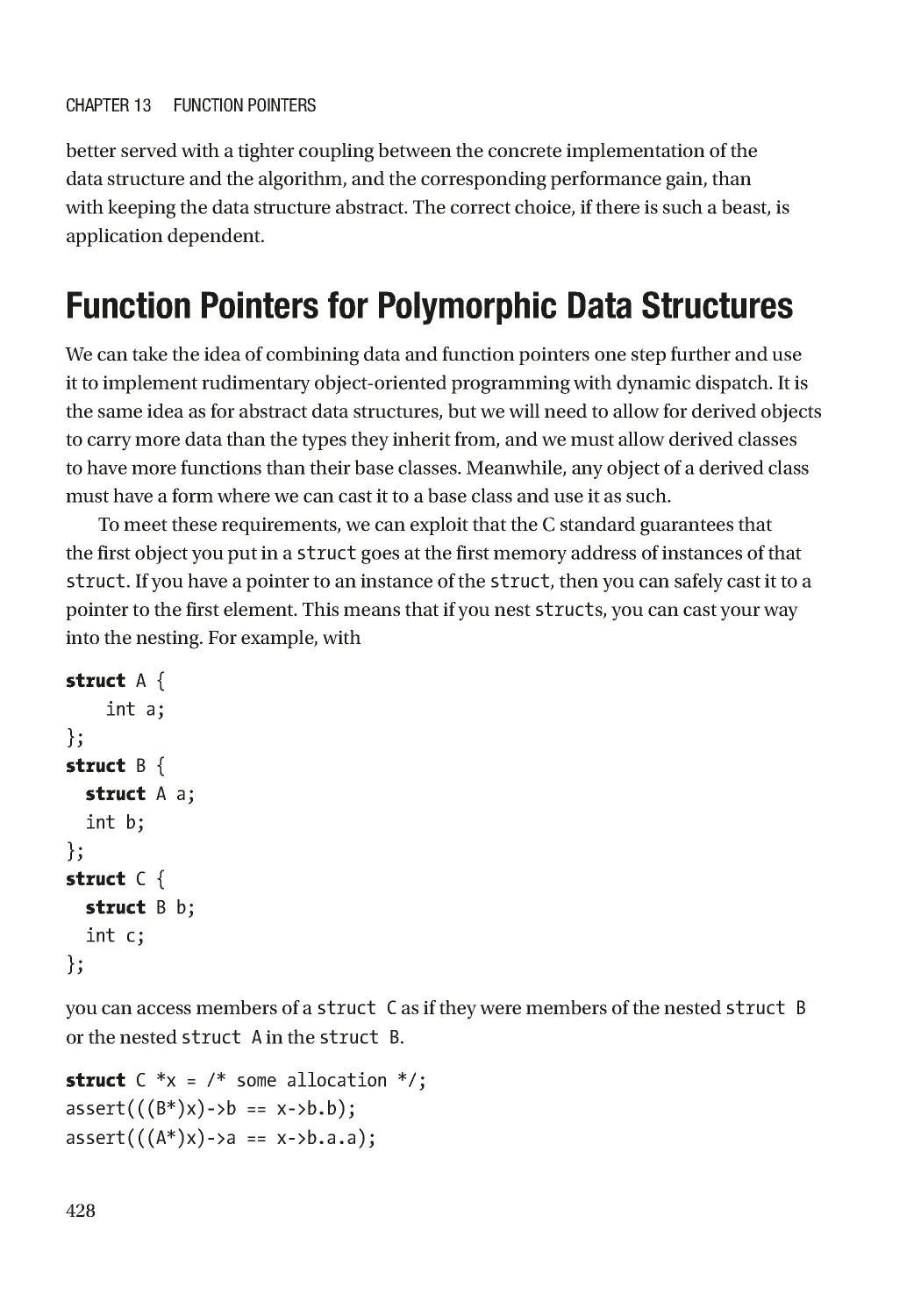 Function Pointers for Polymorphic Data Structures