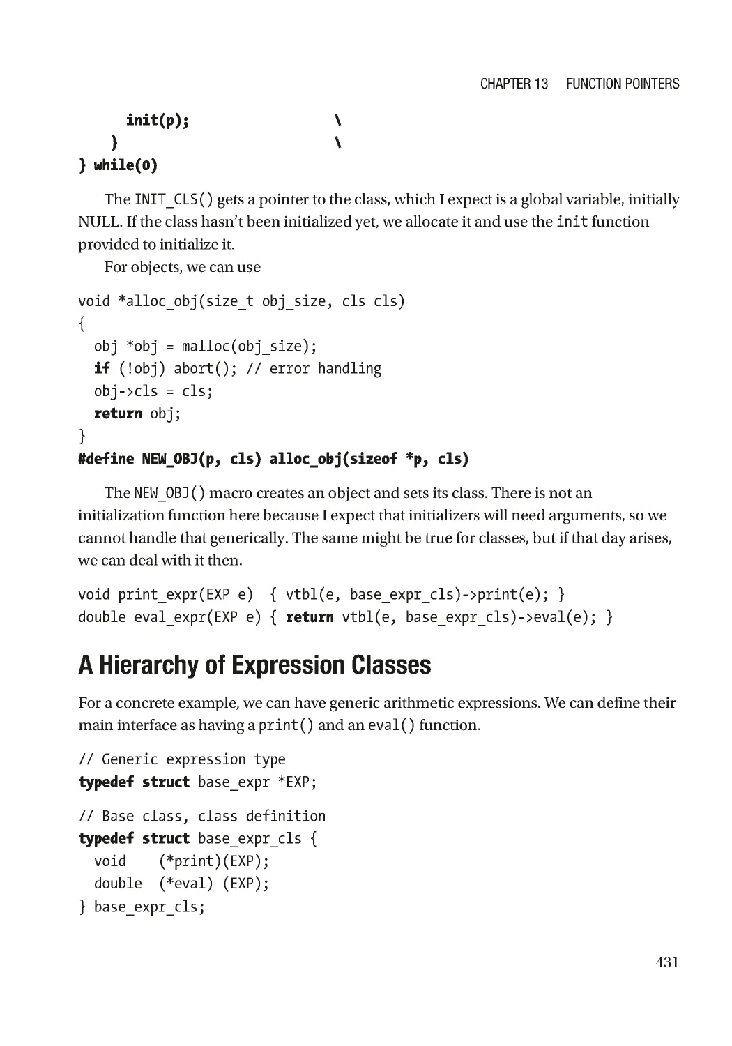 A Hierarchy of Expression Classes