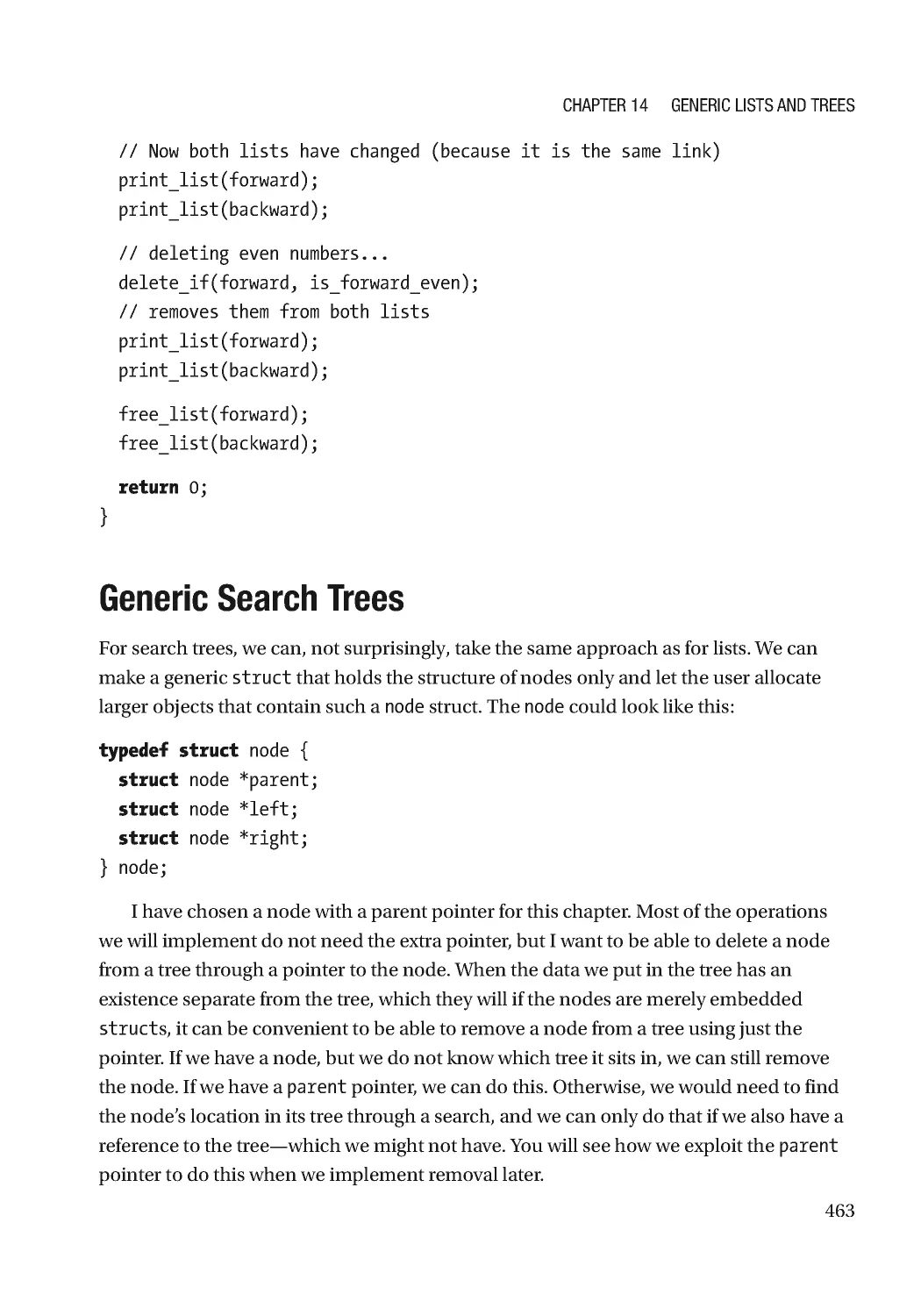 Generic Search Trees