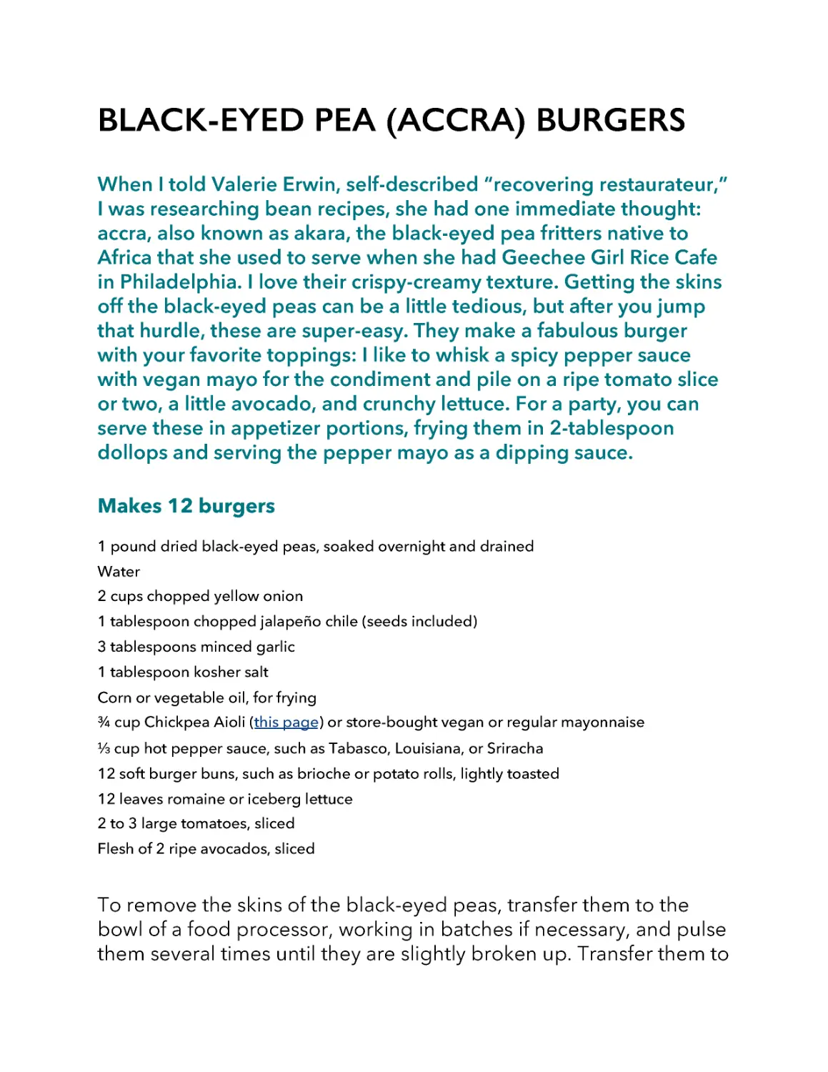 ﻿Black-Eyed Pea øAccraù Burger