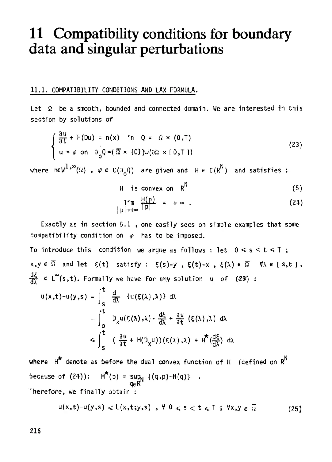 Chapter 11: Compatibility conditions for boundary data and singular perturbations