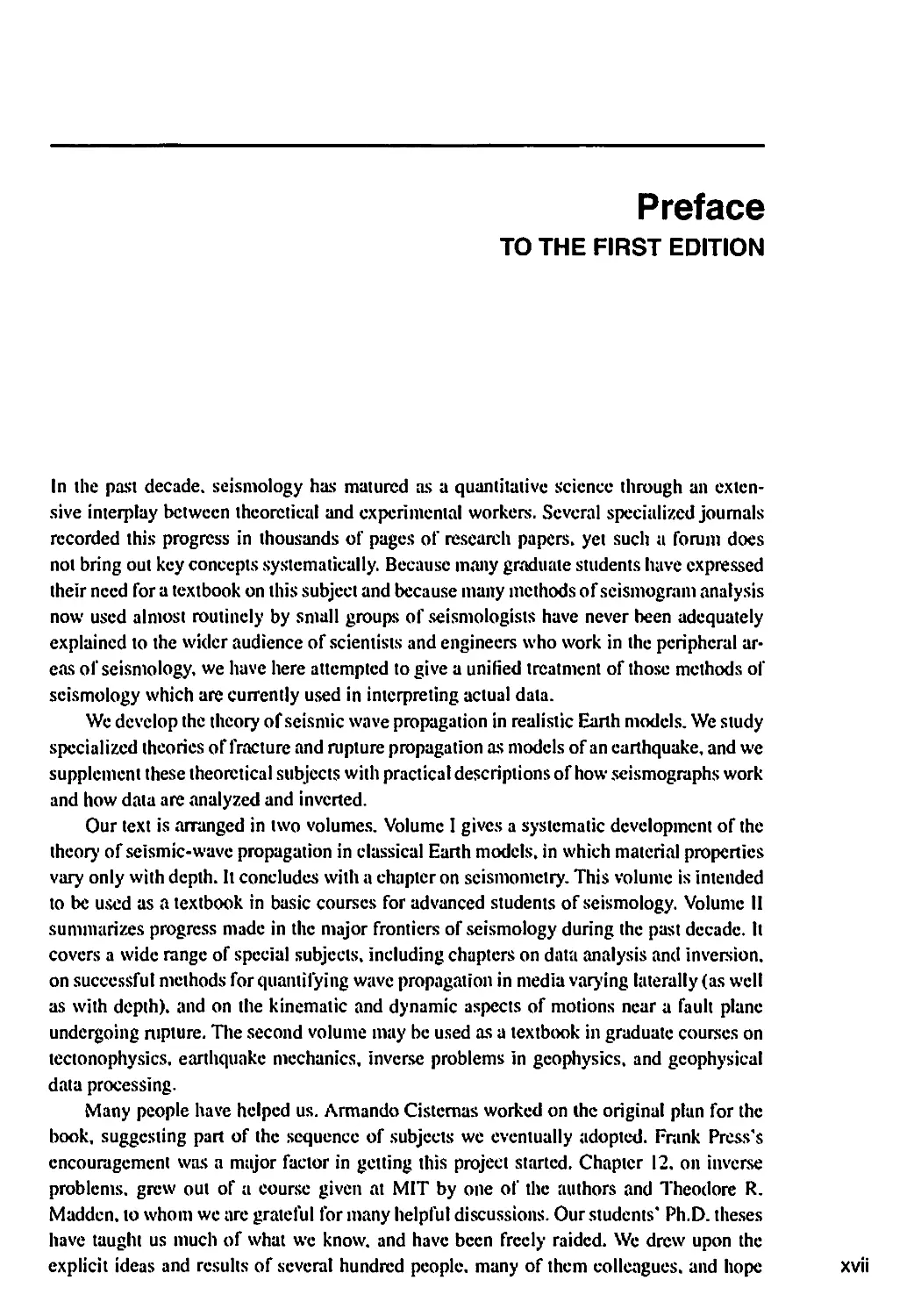 Preface to the First Edition