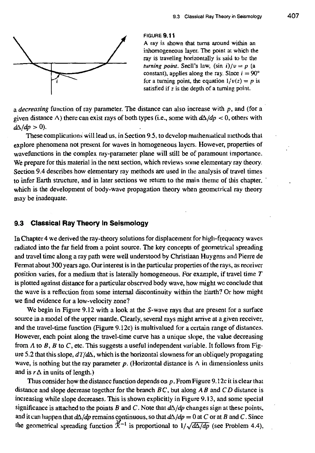 9.3 Classical Ray Theory in Seismology