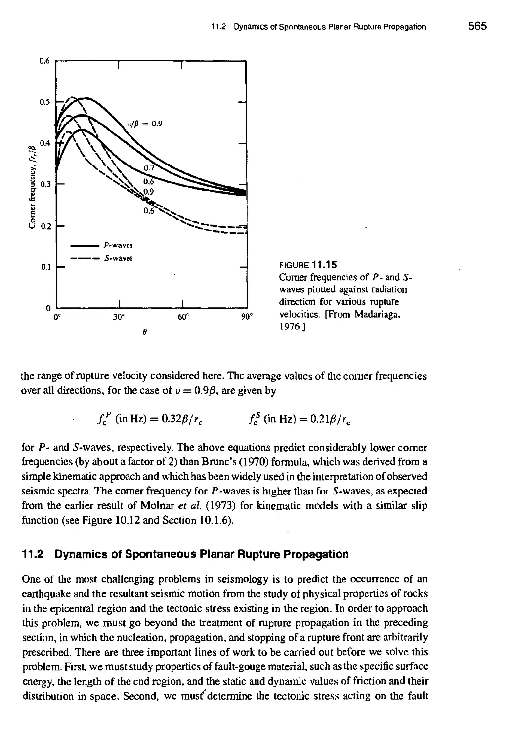 11.2 Dynamics of Spontaneous Planar Rupture Propagation