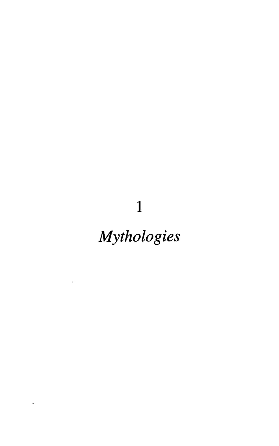 1 Mythologies