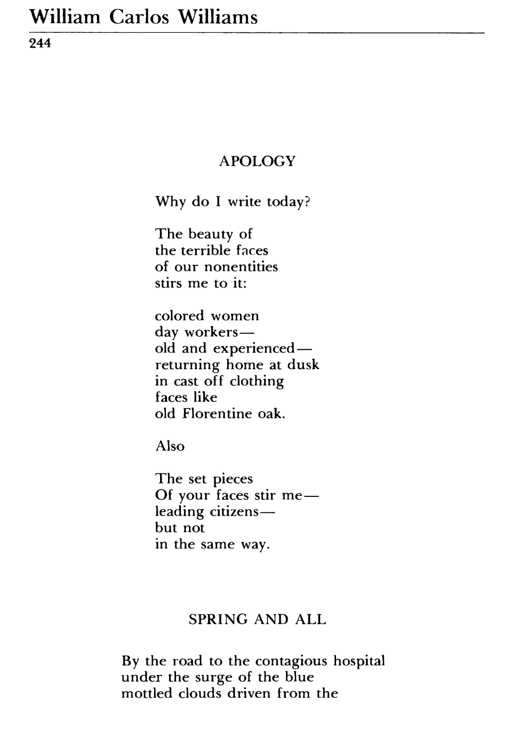 William Carlos Williams / Уильям Карлос Уильямс
Spring and All