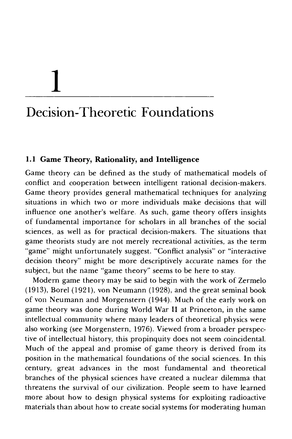 1 Decision-Theoretic Foundations