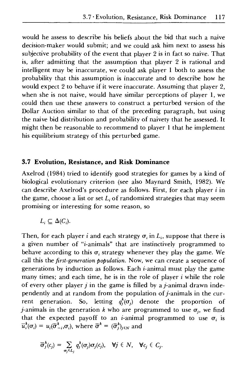3.7 Evolution, Resistance, and Risk Dominance