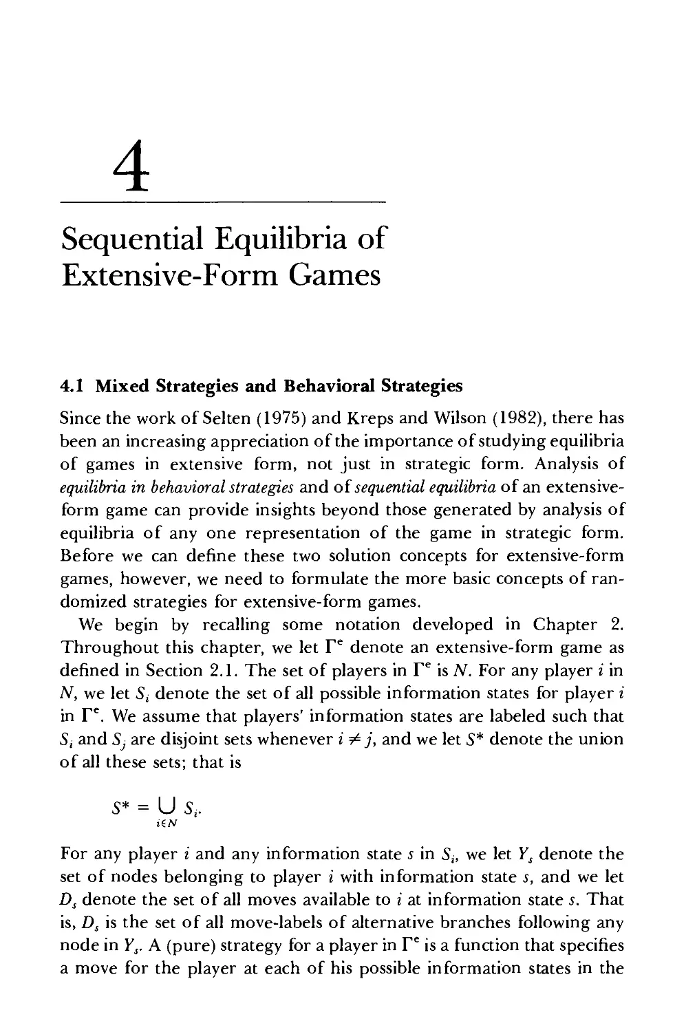 4 Sequential Equilibria of Extensive-Form Games