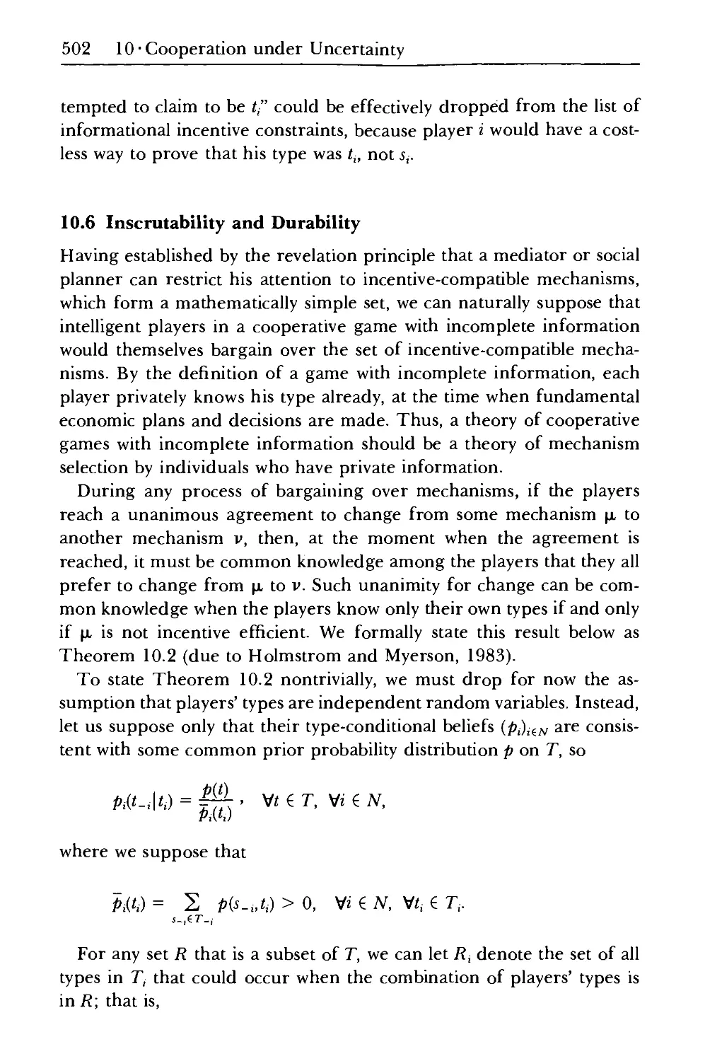 10.6 Inscrutability and Durability