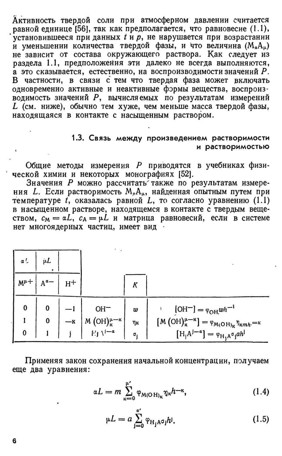 1.3. Связь между произведенией растворимости и растворимостью