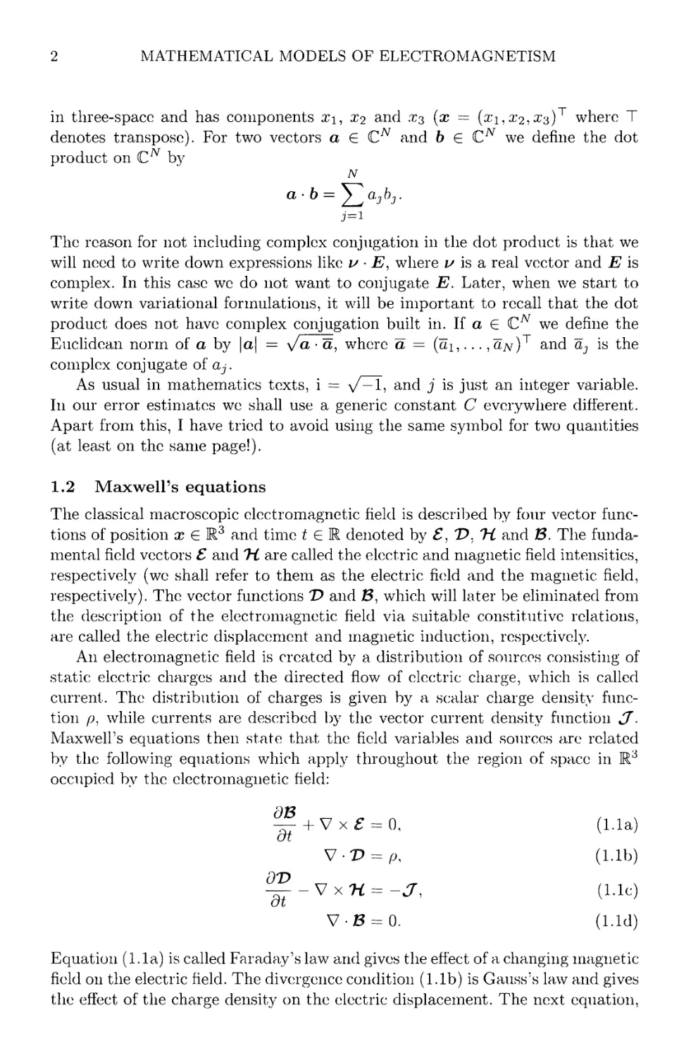 1.2 Maxwell's equations