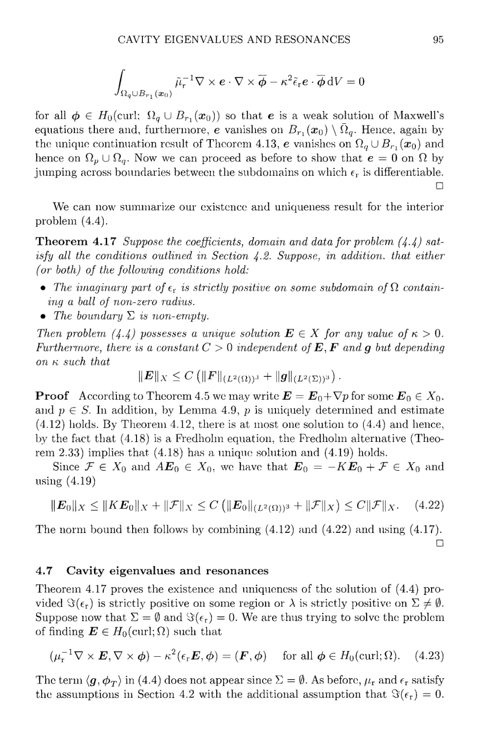 4.7 Cavity eigenvalues and resonances