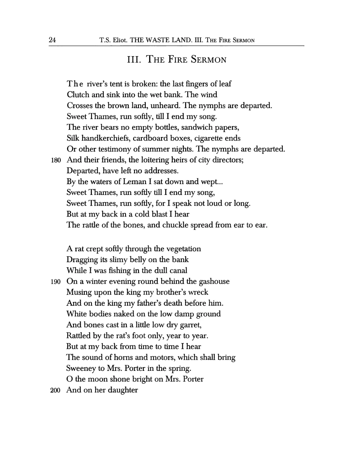 III. The Fire Sermon