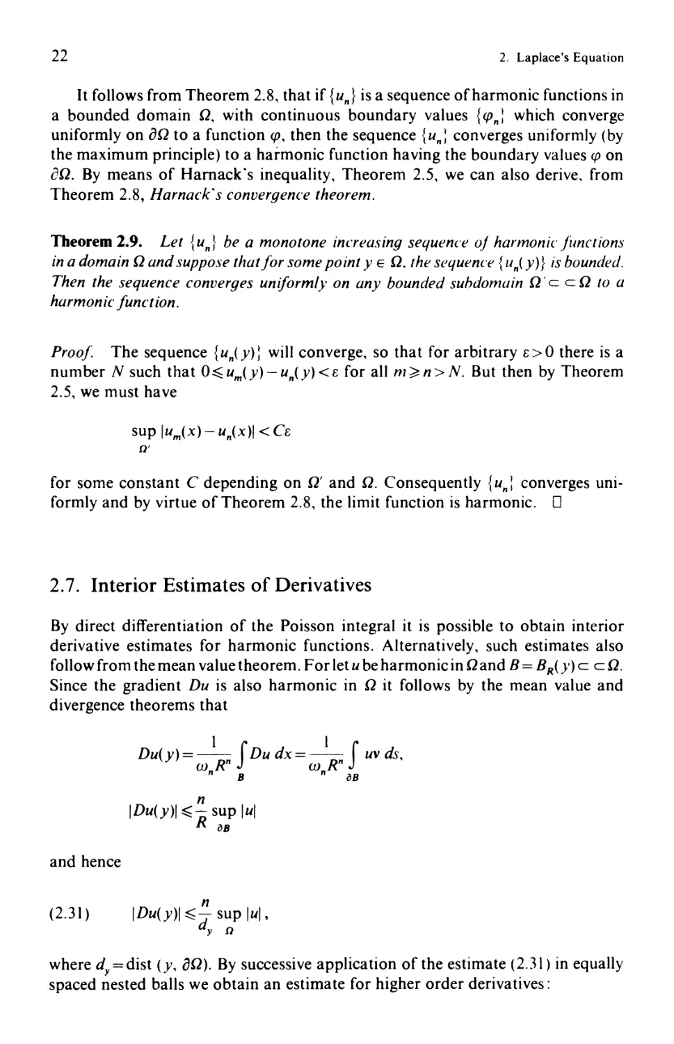 2.7.   Interior Estimates of Derivatives