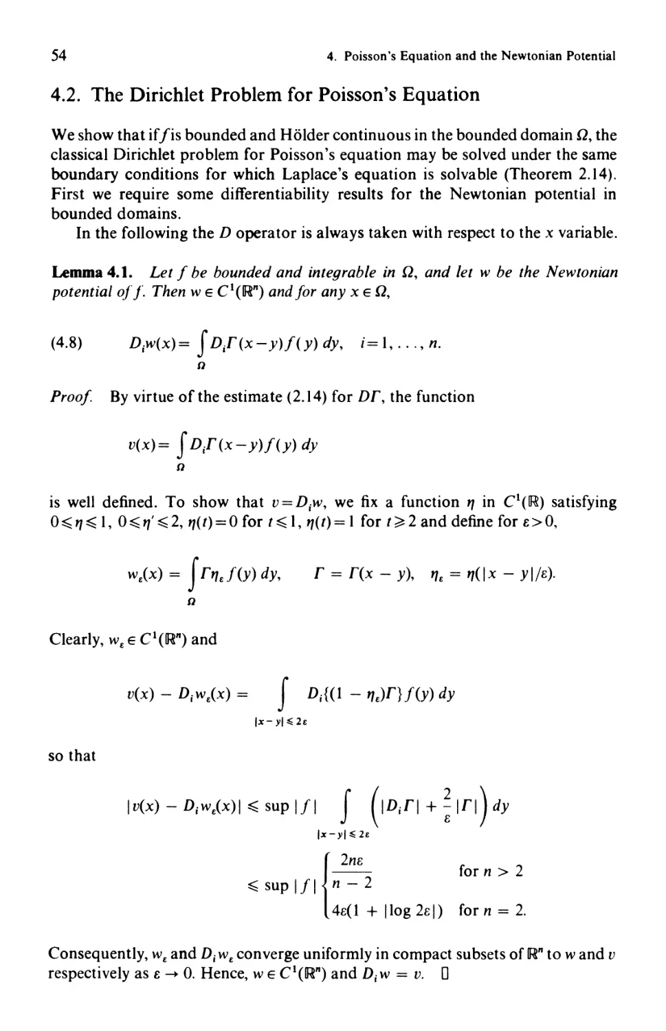 4.2.   The Dirichlet Problem for Poisson's Equation