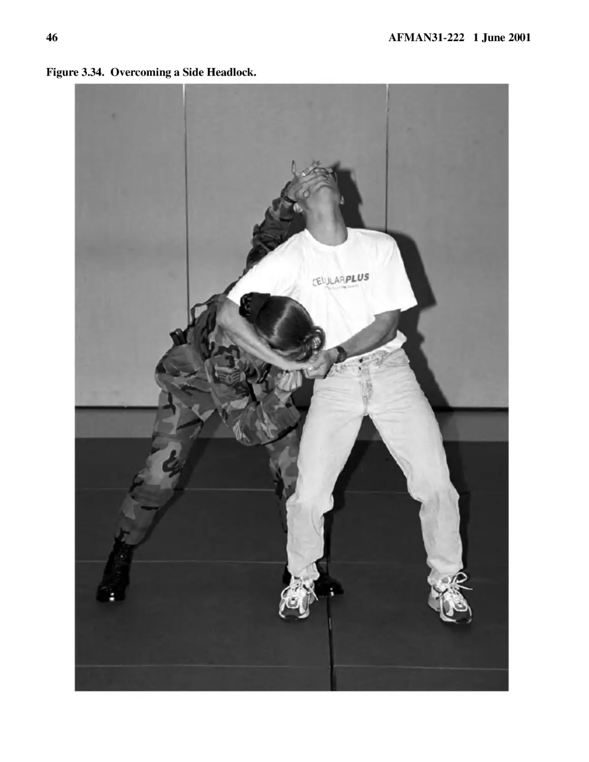 Figure 3.34.� Overcoming a Side Headlock.