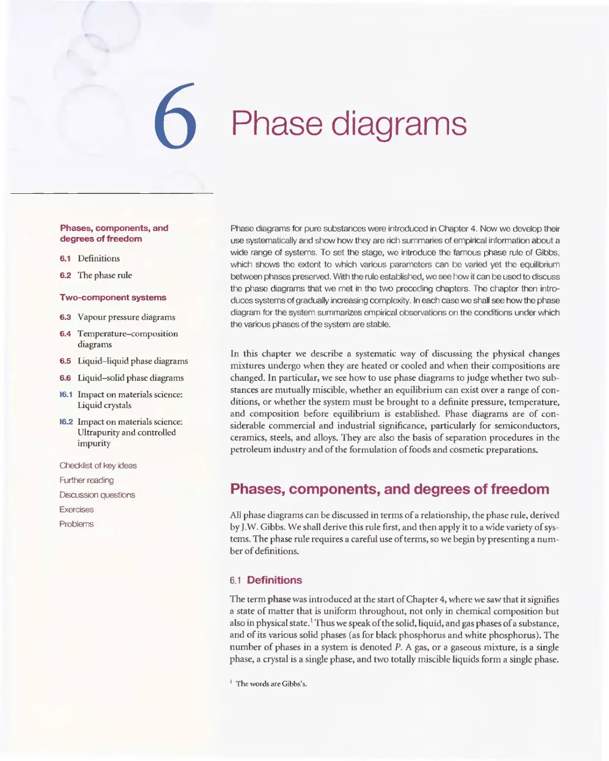 6 - Phase diagrams