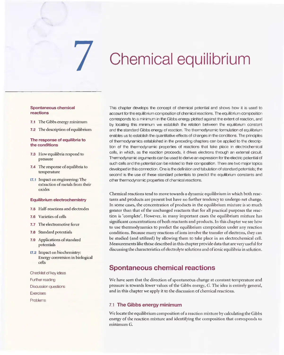 7 - Chemical equilibrium