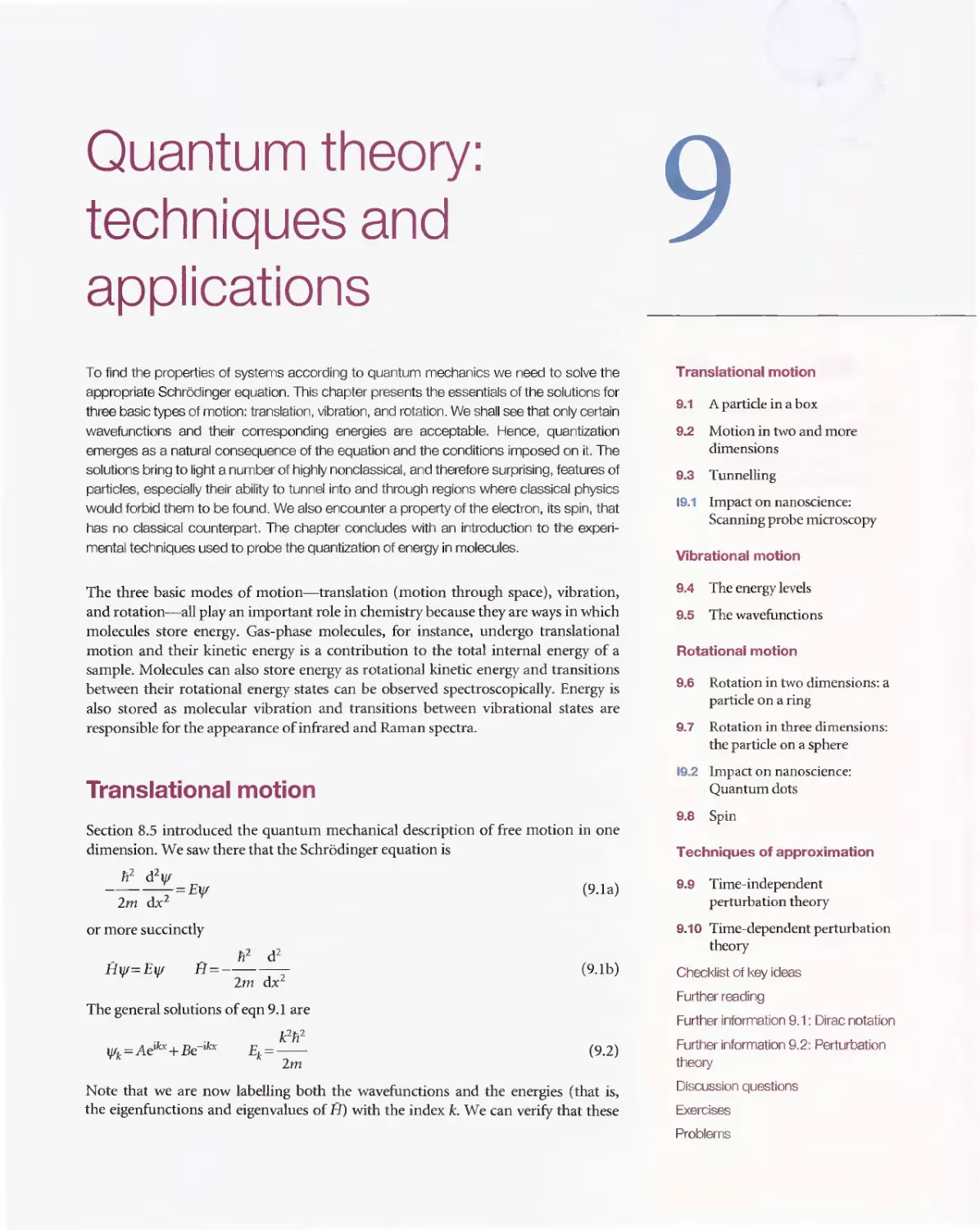 9 - Quantum theory - Techniques and applications